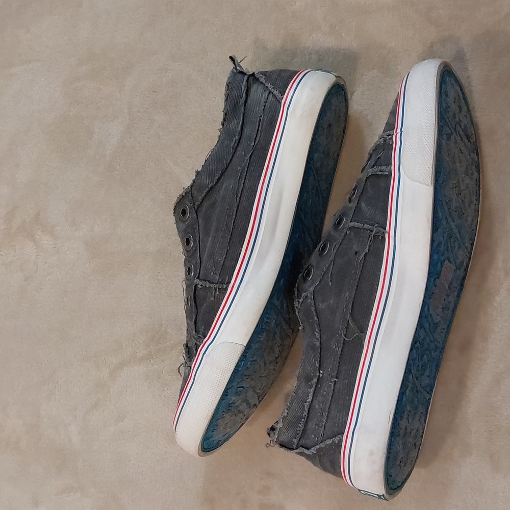 lowfish Malibu Play slip-on sneakers in light grey hipster smoked twill Size 10 - Picture 4 of 12